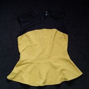 Mustard peplum top